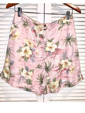 Vintage Boca Classics island wear Pink with tropical flowers Women’s